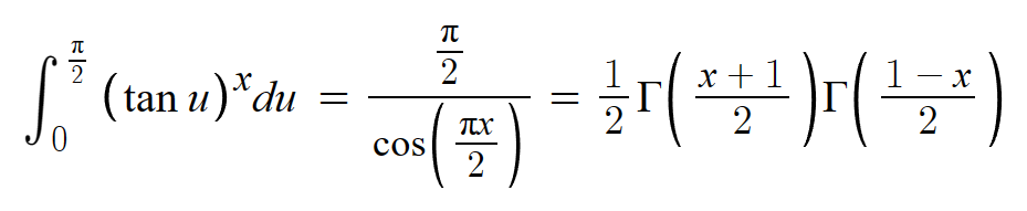 Интеграл с тангенсом в иррациональной степени
